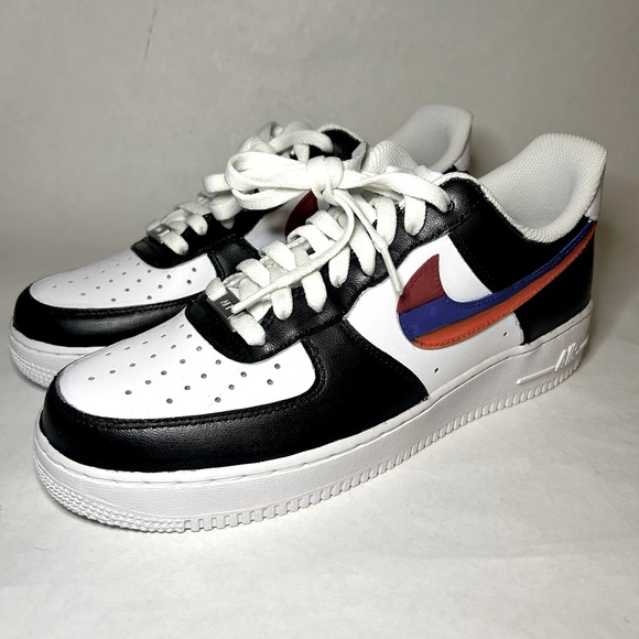 NWOB Custom Nike Air Force 1 ‘07 Red Blue‎ Orange Black Size 11 women’s - Picture 1 of 7